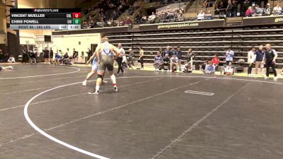 285 lbs Quarterfinal - Vincent Mueller, Columbia vs Chris Powell, Long Island University