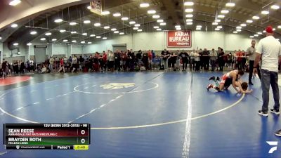 98 lbs Quarterfinal - Brayden Roth, McLean Lions vs Sean Reese, Annandale Mat Rats Wrestling C