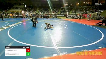 55 lbs Consi Of 8 #2 - Kai Stevens, Iron Grapplers Wrestling Club vs Charleigh Richardson, Storm Wrestling Center