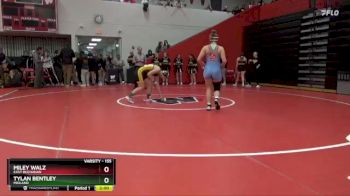 155 lbs Champ. Round 1 - Miley Walz, East Buchanan vs Tylan Bentley, Midland