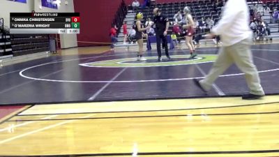110 lbs 5th Place Match - Onnika Christensen, Southern Virginia vs O`marzria Wright, Mount Olive