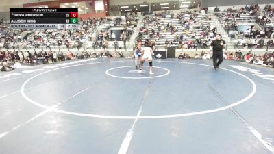 U23 Women - 68 lbs Champ. Round 1 - Tiera Jimerson, CA vs Allison King, KS