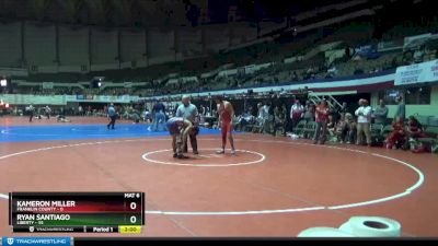 150 lbs Semis (4 Team) - Kameron Miller, Franklin County vs Ryan Santiago, Liberty