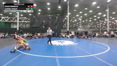134 lbs Rr Rnd 3 - Elijah Heimbach, Liberty - HSBAFC vs Gabriel Roman, Scorpions SJV - HSBAFC