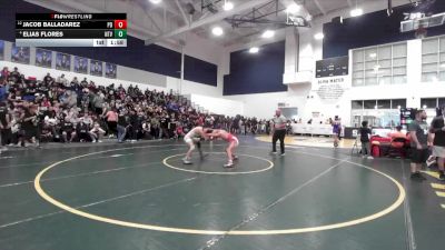 120 lbs Quarterfinal - Jacob Balladarez, Palm Desert vs Elias Flores, Northview