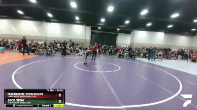 51-52 lbs Round 2 - Mackenzie Tomlinson, Texas Elite Wrestling Club vs Beck Sena, 512 Outlaw Wrestling