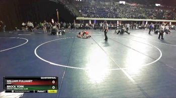 132 lbs Quarterfinal - Brock York, Wrath Wrestling Club vs William Fullhart, Iowa