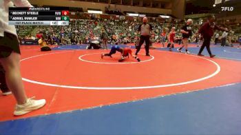 55 lbs 1st Place Match - Beckett Steele, Prairie Grove Youth Wrestling vs Adriel Sumler, Mighty Bluebirds Wrestling