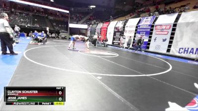 215 Class 2 lbs Cons. Round 1 - Clayton Schuster, Boonville vs Jesse James, Cassville