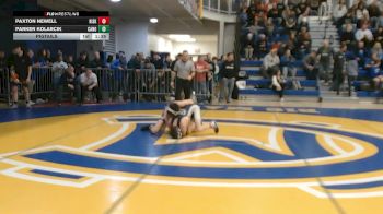 114 lbs Pigtails - Paxton Newell, Kiski Area vs Parker Kolarcik, Canon-McMillan