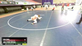 135 lbs Cons. Round 3 - Zoe Fries, Team Idaho Wrestling Club vs Ann Marie Meiman, Nebraska Wrestling Academy