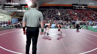 3A 106 lbs 5th Place Match - Riggins Peterson, Declo vs Simon Krupp, Soda Springs