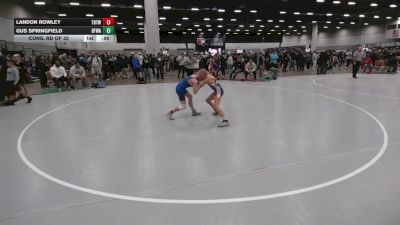 88 lbs Cons. Rd Of 32 - Landon Rowley, Topeka Blue Thunder Wrestling Club vs Gus Springfield, Black Fox Wrestling Academy