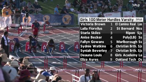 High School Girls' 100m Hurdles Varsity, Semi-Finals 2