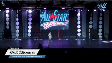 Power of Dance - Evelyn VandenPlas [2025 Mini - Solo - Contemporary/Lyrical Day 2] 2025 ASCS Dance Grand Nationals & Cheer Showdown