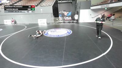 96 lbs Champ. Rd Of 16 - Austin Miller, USA Gold Wrestling Club vs Jeremiah Velasquez, SilvaBack Training Center