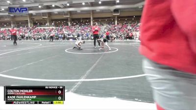 58 lbs Champ. Round 1 - Colton Mohler, Ogden`s Outlaws vs Kade Fahlenkamp, Tuttle Wrestling Club