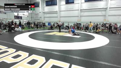 S-140 lbs 7th Place - Gavin Watson, WV vs Brody Procunier, MI