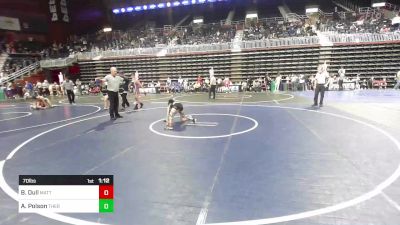 70 lbs Semifinal - Burl Dull, Mattime vs Aksel Polson, Thermopolis WC