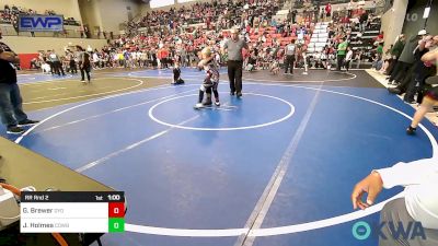 Rr Rnd 2 - Grayson Brewer, Gentry Youth Wrestling vs Jacobi Holmes, Cowboy Wrestling Club