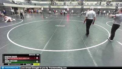 189 lbs Cons. Semi - Kadyn Davis, Belmont-Platteville Youth Wrestling Club vs Reed McCain, Wisconsin