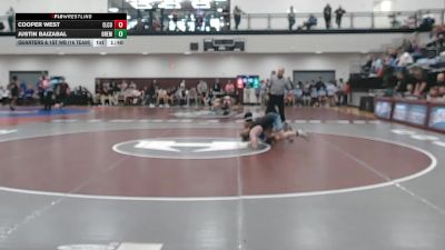 126 lbs Quarters & 1st Wb (16 Team) - Justin Baizabal, Bremen vs Cooper West, Elbert County