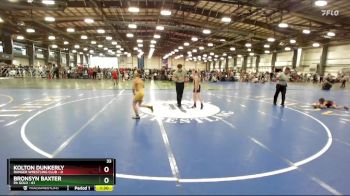 92 lbs Rd# 1 9:00am Friday - Bronsyn Baxter, PA Gold vs Kolton Dunkerly, Ranger Wrestling Club