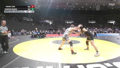 3A Boys 190 lbs Quarterfinal - Wyatt Cox, Vale Boys vs Easton Marsh, Rainier Boys