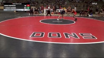 125 lbs Champ. Round 1 - Logan Hansen, Moorpark CCC vs Jonas Espinoza, Imperial Valley College