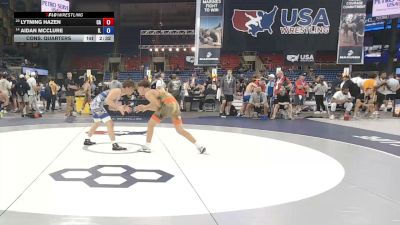 132 lbs Cons. Quarters - Lytning Hazen, California vs Aidan McClure, Illinois
