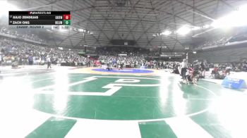 Boys 3A 126 lbs Champ. Round 2 - Julio Zendejas, Central Kitsap vs Zach Ong, Bellevue