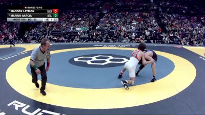 D2-120 lbs 1st Place Match - Maddox Laymon, Sheridan vs Marius Garcia, Bexley