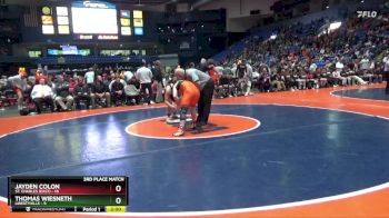 150 lbs Finals (8 Team) - Jayden Colon, St. Charles (East) vs Thomas Wiesneth, Libertyville