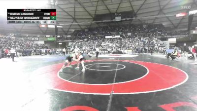 Boys 4A 165 lbs Cons. Round 1 - Meriec Dameron, Davis vs Santiago Hernandez, Woodinville