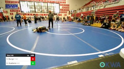 55 lbs Semifinal - Vincent Burgo, Team Tulsa Wrestling Club vs Uriah Guebara, Maize Wrestling Club