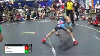 65 lbs Finals (8 Team) - Garrett Williams, The Funky Singlets vs Cameron Ramp, Backyard Brawlers