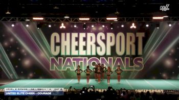 United Elite Cheer - COURAGE [2026 L2 Senior - D2 - Small - A Day 2] 2026 CHEERSPORT National All Star Cheerleading Championship