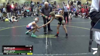 75 lbs Semis & 1st Wrestleback (8 Team) - Wilder Allen, Metro All Stars vs Brody Gustin, BadBass Green