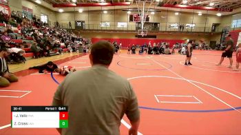 36-41 lbs Round 1 - Jeremiah Veliz, Prosser Wrestling Academy vs Zayden Cross, Unattached