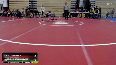 67 lbs Champ. Round 1 - Cruz Loudermilk, Prodigy Wrestling Club vs Aubriella Hollandsworth, GGB