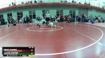 85 lbs Quarterfinal - Brady Ramirez, Contenders Wrestling Academy vs Carter Sanford, Dragon Wrestling Club