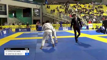 DANIELLE CHRISTINE BARON vs MAYARA SANTOS DE MELO 2023 World Jiu-Jitsu IBJJF Championship