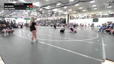 138 lbs Cons. Round 3 - Zac Bleess, Mo West vs Beau Koster, Next Level Training Academy