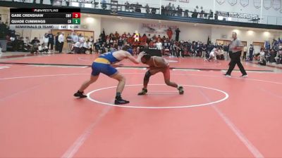 132 lbs Semifinals (8 Team) - Gabe Crenshaw, Smyrna vs Quade Cummings, Caesar Rodney