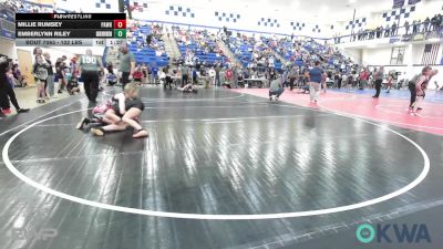102 lbs Rr Rnd 2 - Millie Rumsey, Pawhuska vs Emberlynn Riley, Skiatook Youth Wrestling