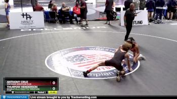 126 lbs Cons. Round 7 - Thurman Henderson, McKinleyville Freestyle Wrestling Club vs Anthony Cruz, Mad Dawg Wrestling Club