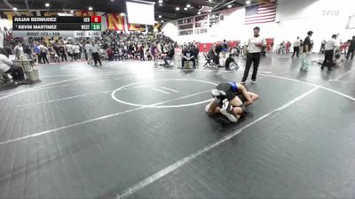132 lbs Champ. Round 2 - Emiliano Guidino, Warren vs Kamari Baldelomar, San Dimas