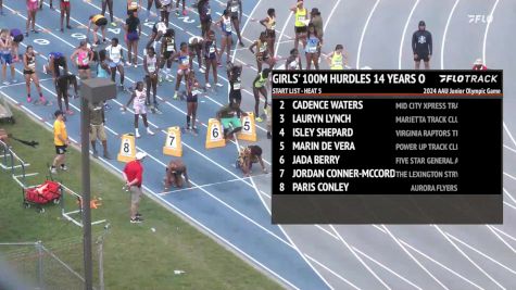 Youth Girls' 100m Hurdles, Semi-Finals 5 - Age 14