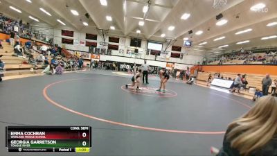 130-141 lbs Cons. Semi - Emma Cochran, Worland Middle School vs Georgia Garretson, Tongue River