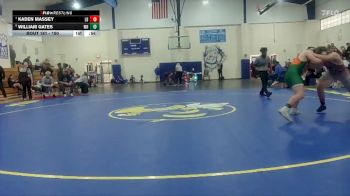190 lbs Cons. Round 3 - Kaden Massey, Long Beach High School vs William Gates, West Harrison High School
